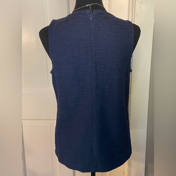 J. Crew Womens Medium Sleeveless Navy Blue Top - Picture 9 of 15
